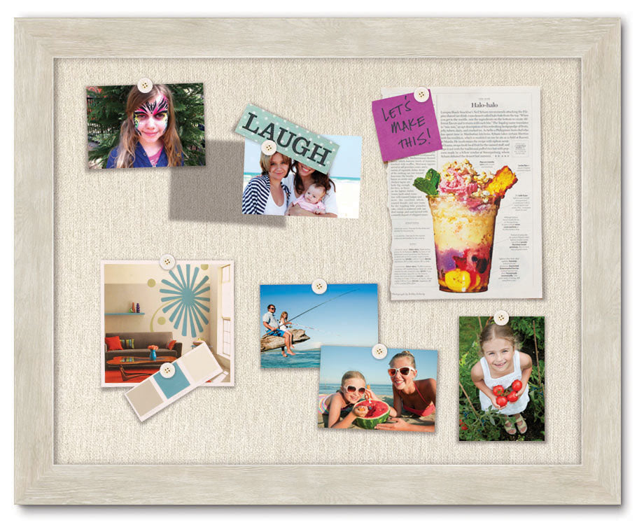 30" x 24" framed magnetic board with White Oak frame