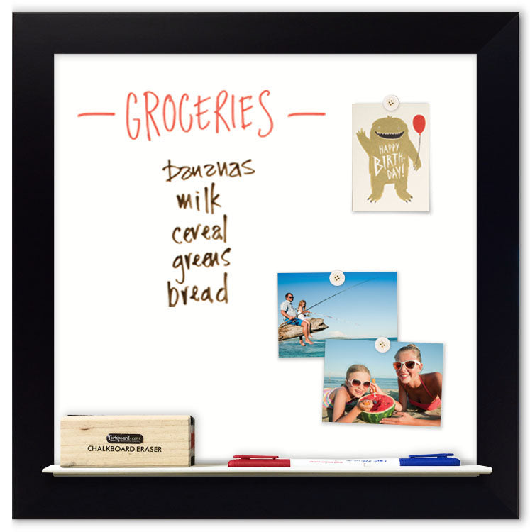24" x 24" Dry Erase Board - Black Frame