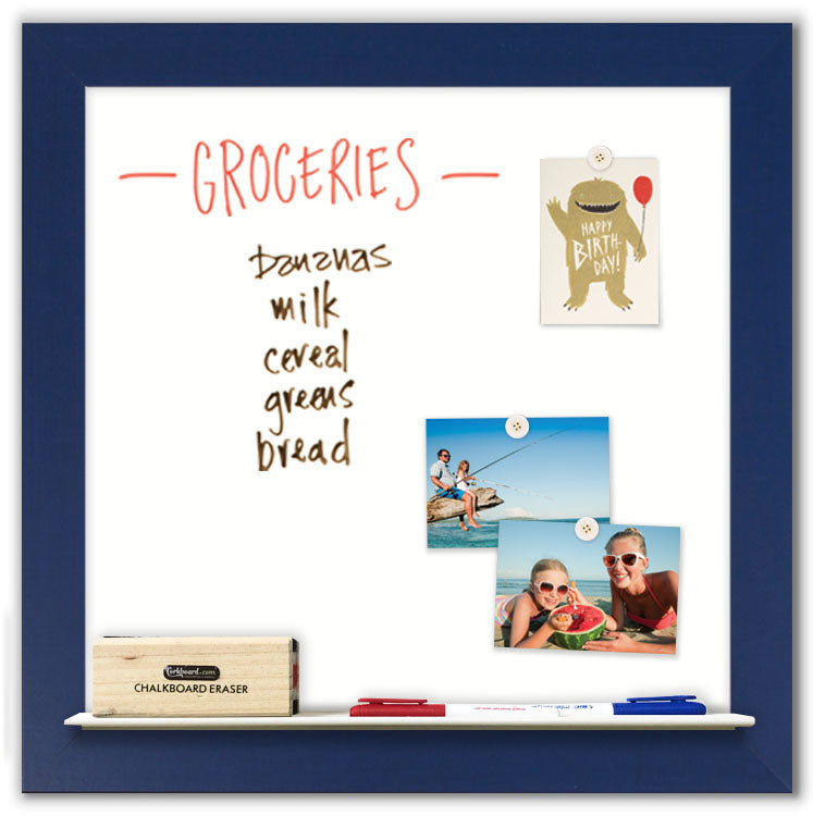 24" x 24" Dry Erase Board - Blue Frame