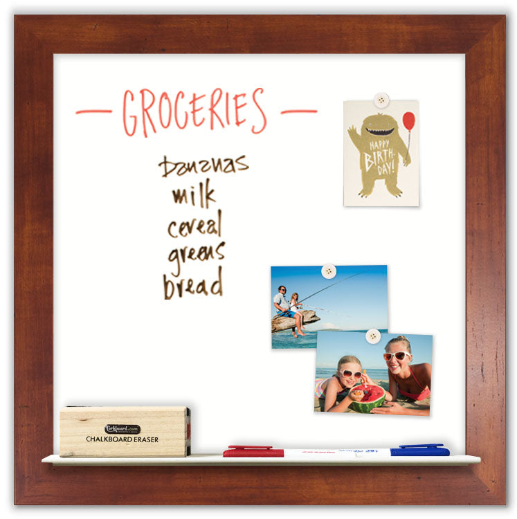24" x 24" Dry Erase Board - Honey Frame