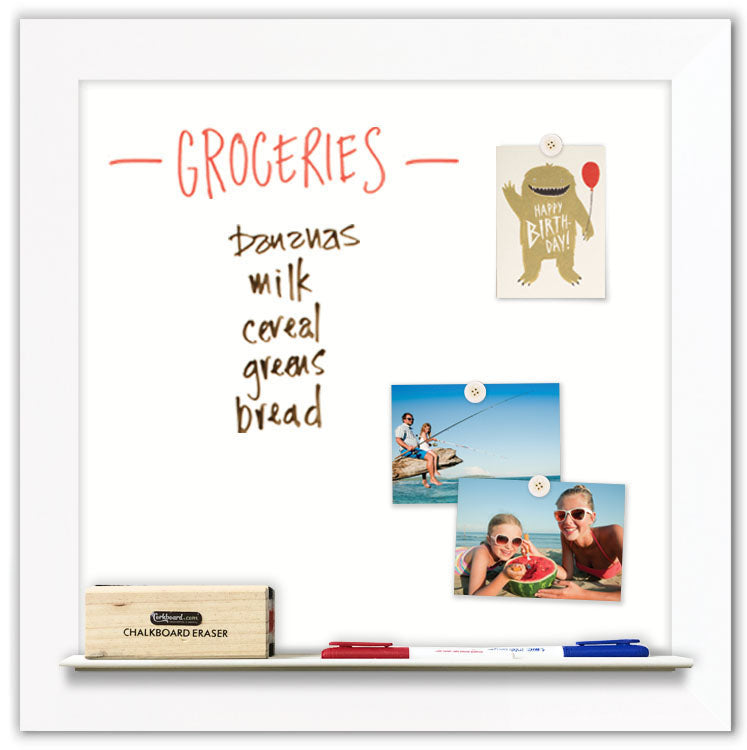 24" x 24" Dry Erase Board - White Frame