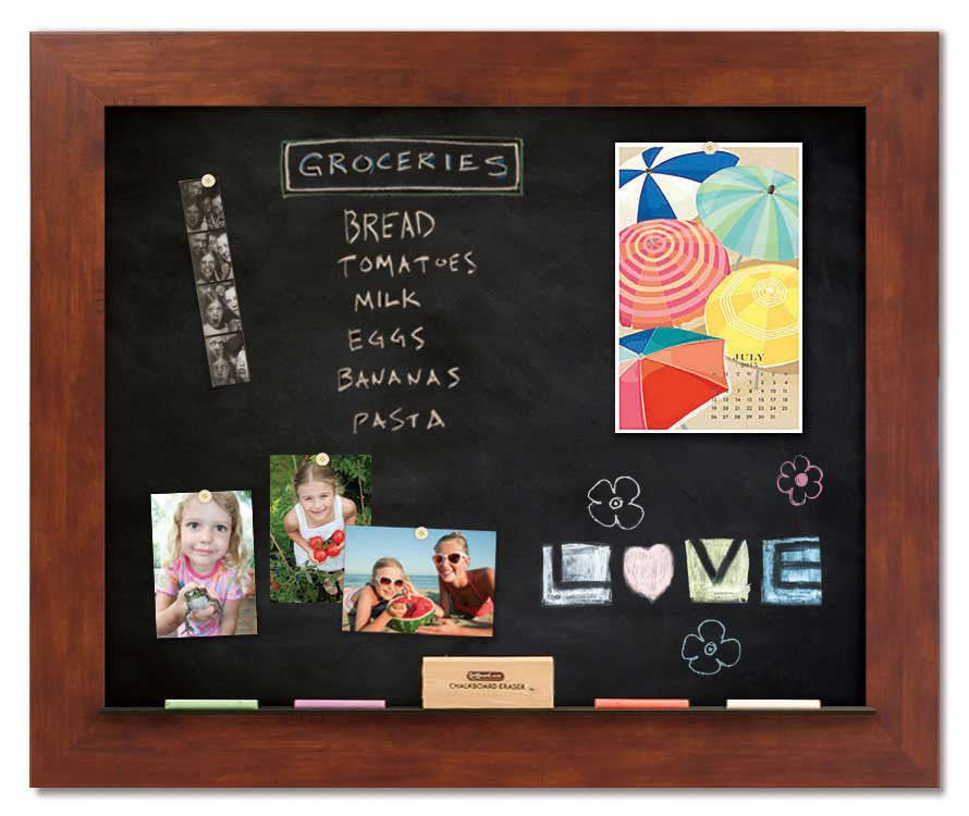 36" x 30" Chalkboard - Honey frame