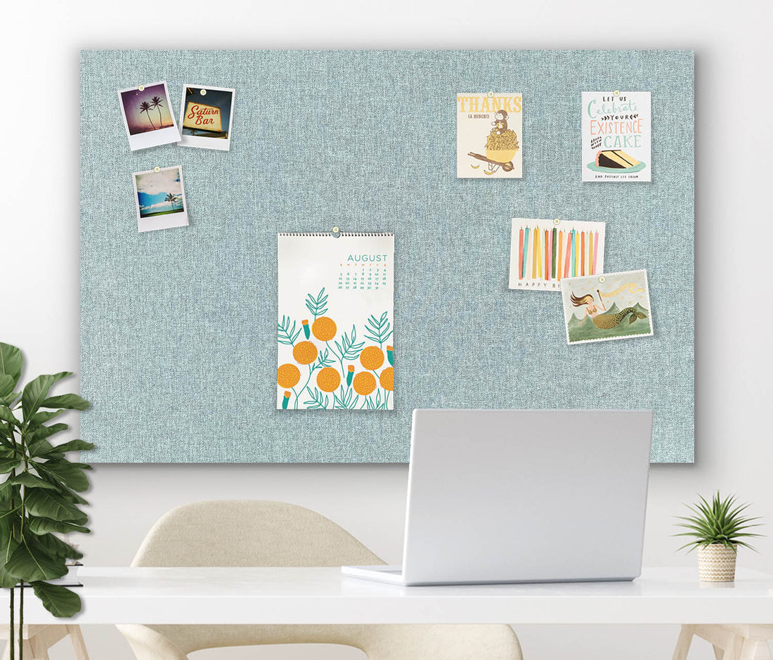 48" x 32" Frameless Magnet Board - Spa Blue