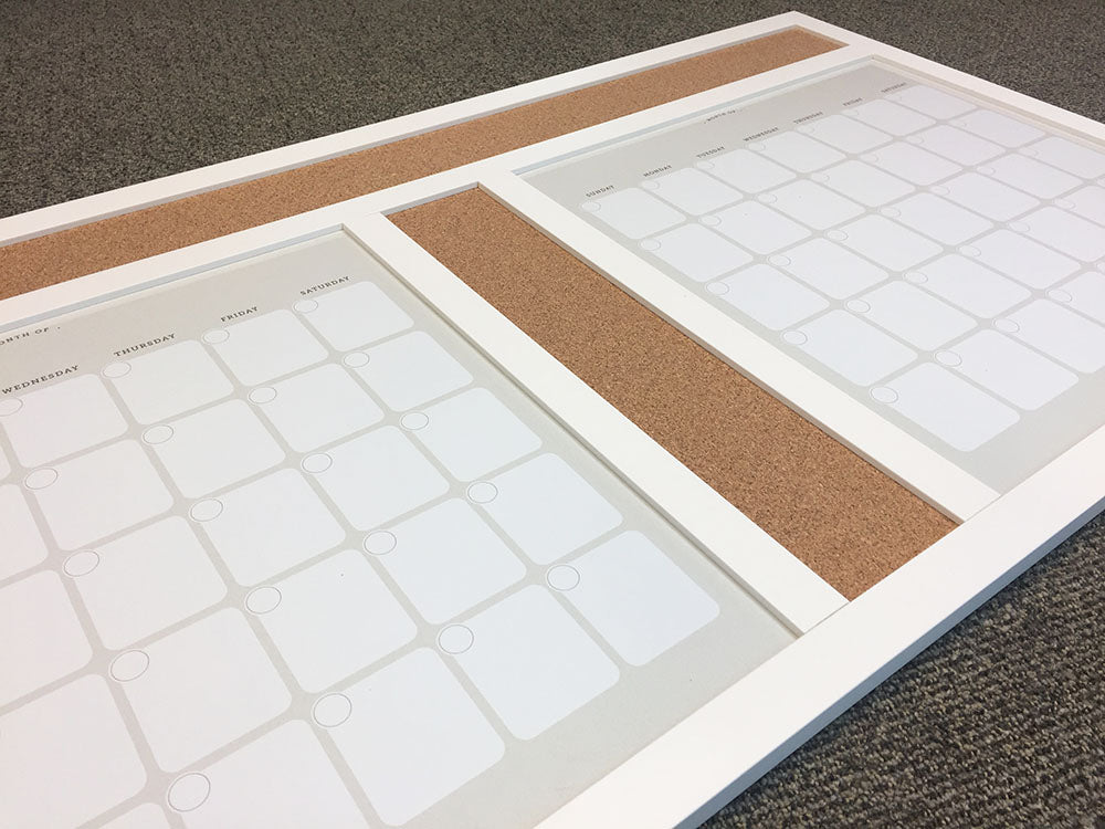 Custom Board with 2 Dry Erase Calanders