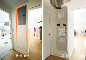 Covering a Electrical Panel with a Pin Board