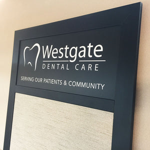Custom Bulletin Board with Sign