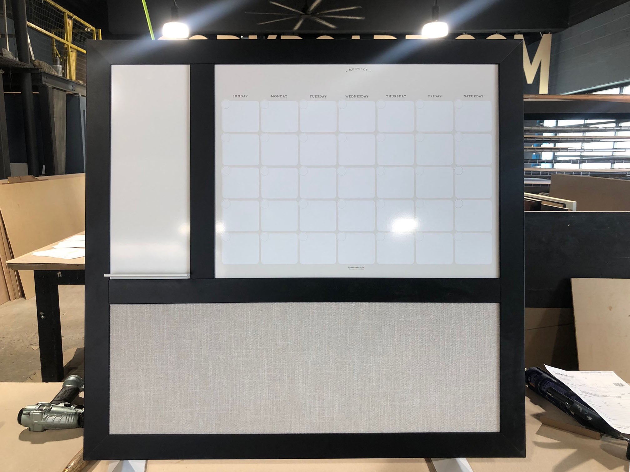 Custom Board with Dry Erase Calender