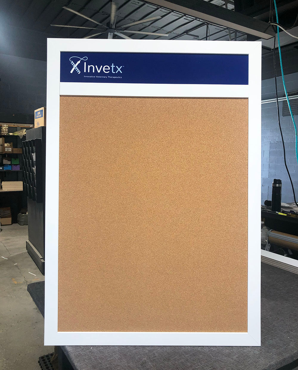 Custom Cork Board with Custom Sign
