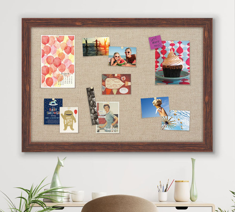 Use our magnetic boards for organizing and display - built with over 100 frame and fabric combinations.