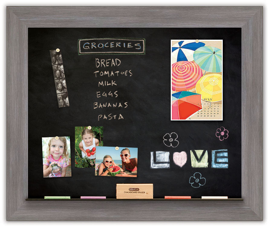 36" x 30" Chalkboard - Desert Grey frame