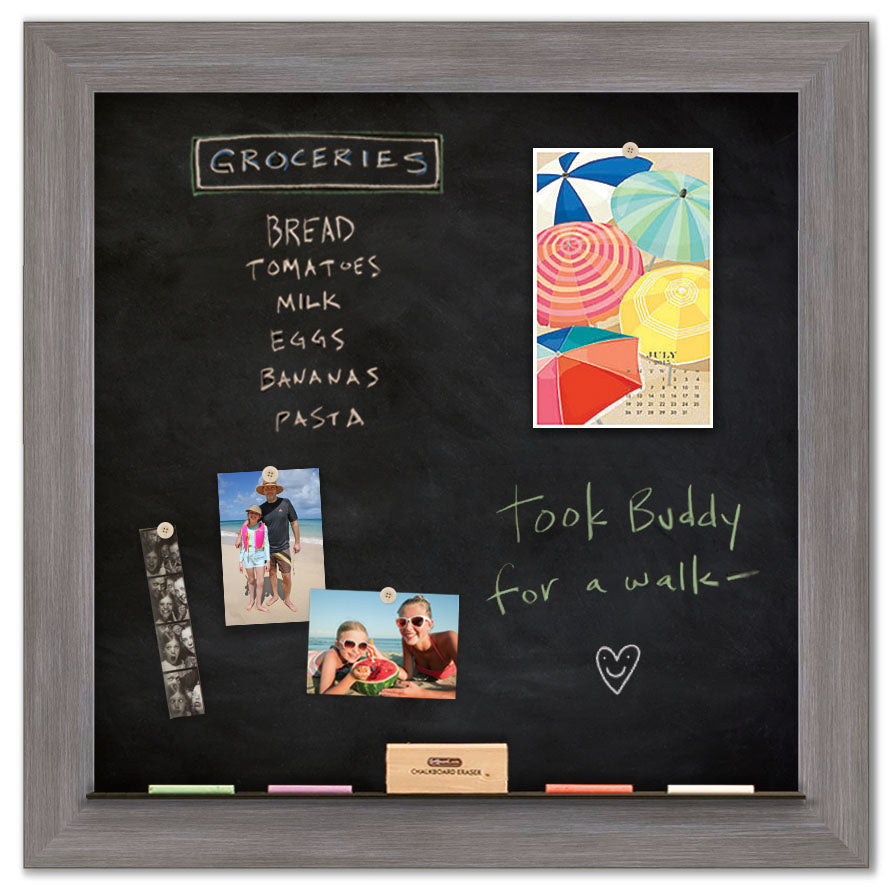 36" x 36" Chalkboard - Desert Grey frame