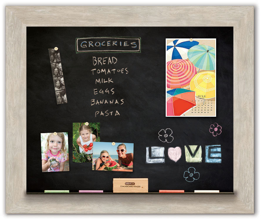 36" x 30" Chalkboard - White Oak frame