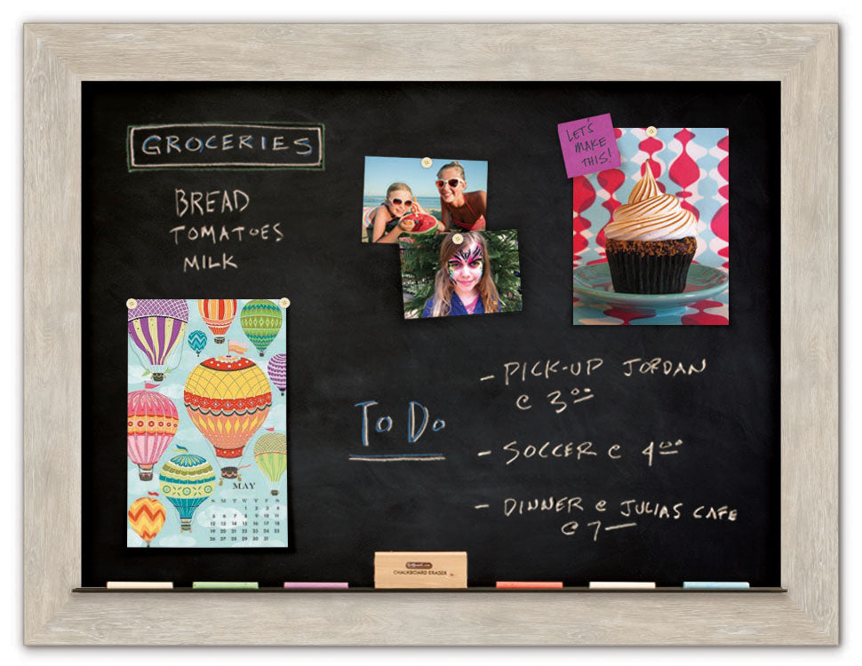 42" x 32" Chalkboard - White Oak frame