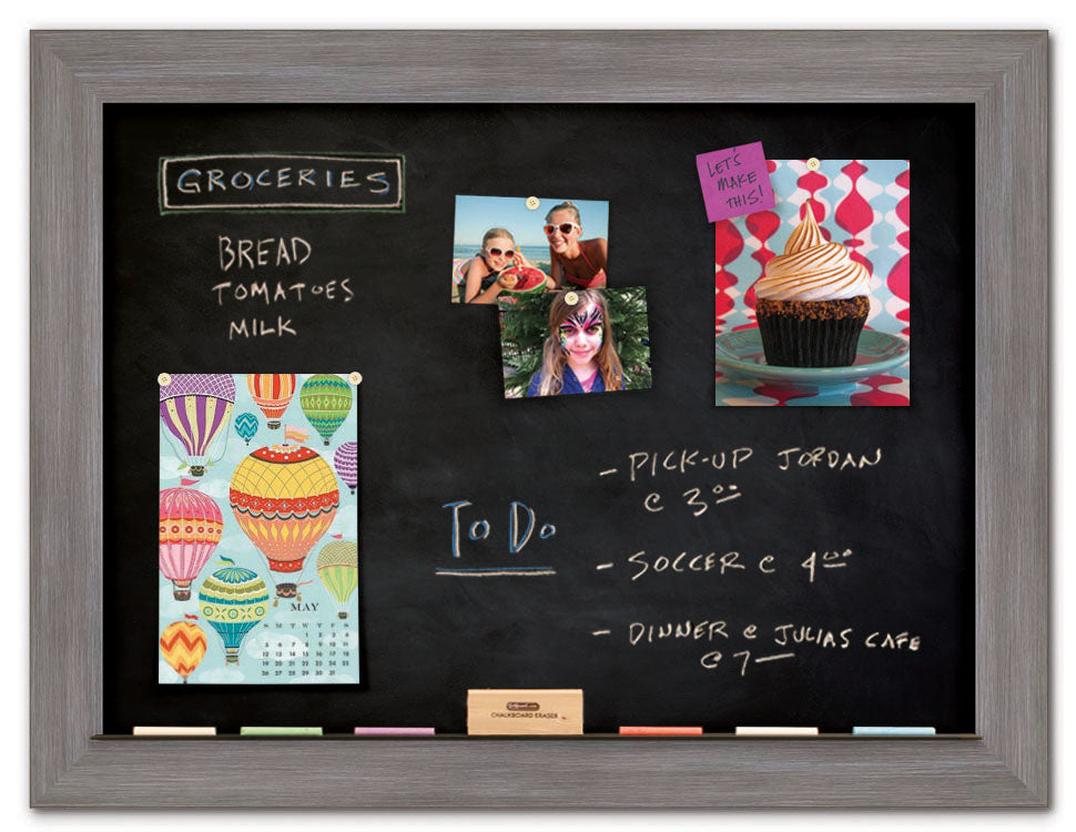 42" x 32" Chalkboard - Desert Grey frame