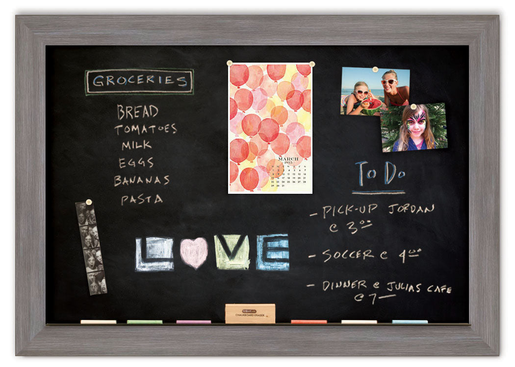 48" x 34" Chalkboard - Desert Grey frame