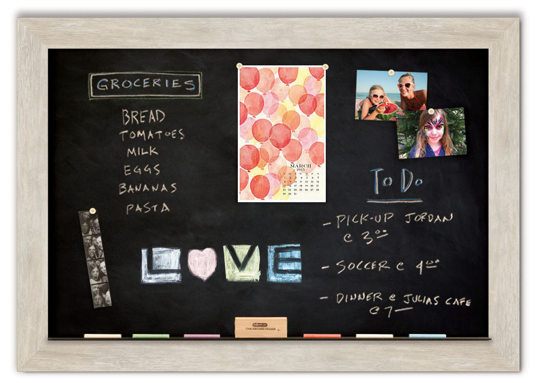 48" x 34" Chalkboard - White Oak frame