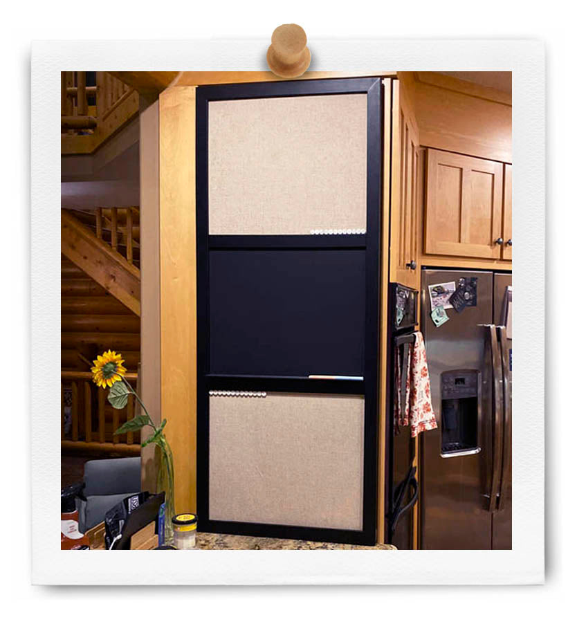 Custom Bulletin Board with 3 panels