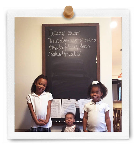Custom Chalkboard built for a busy family with 3 kids