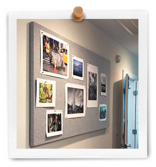 Custom Pin Board built for photographers display of photos