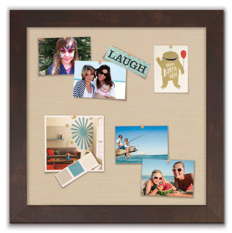 Bulletin Board with Espresso frame