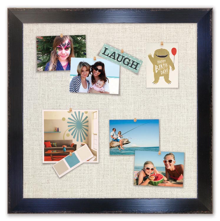 Bulletin Board with Trevi Espresso frame