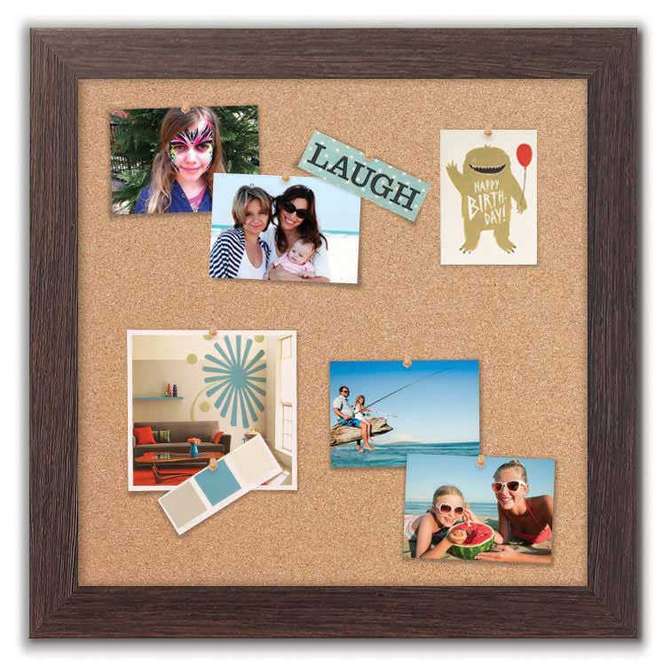 24" x 24" Cork Board - Boardwalk frame