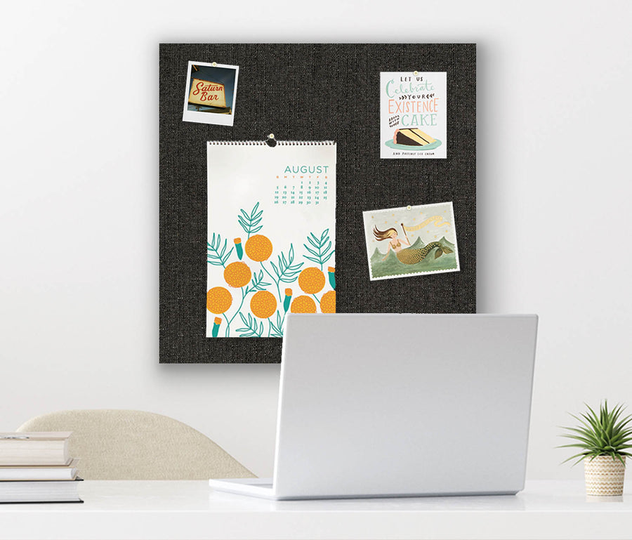 24" x 24" Frameless Magnet Board - Black