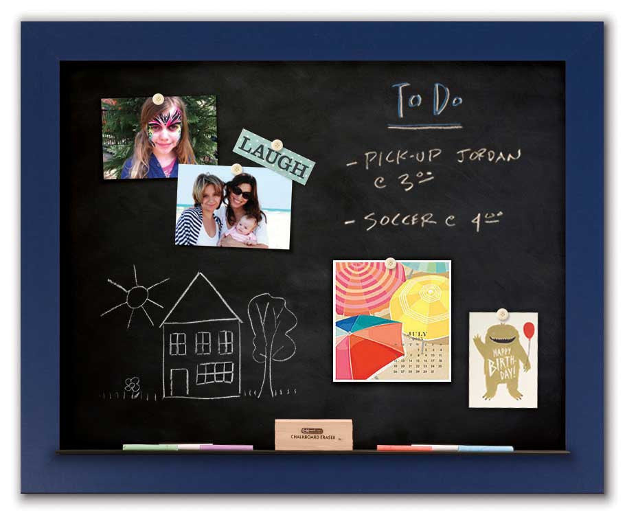 30" x 24" Chalkboard - Blue frame