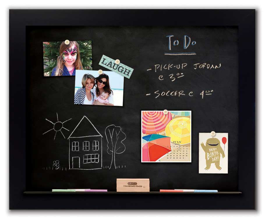 30" x 24" Chalkboard - Black frame