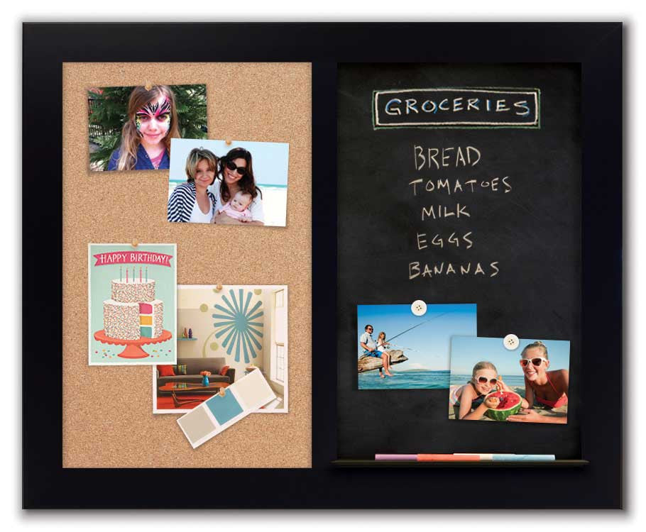 30" x 24" Black frame - Chalk Combo Board/Cork