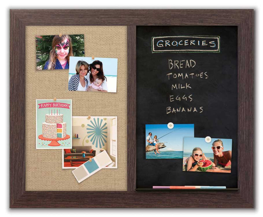 30" x 24" Boardwalk frame - Chalk Combo Board/Burlap