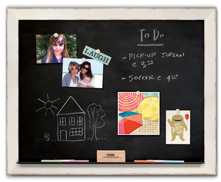 30" x 24" Chalkboard - Trevi Cream frame