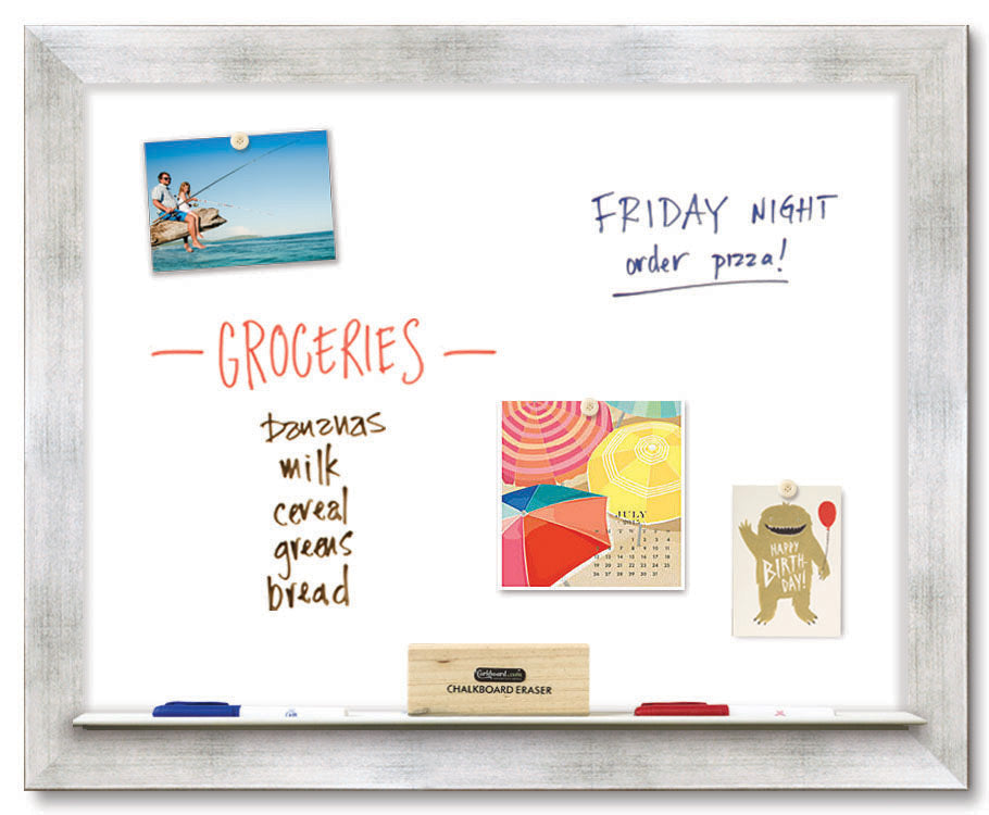 30" x 24" Dry Erase Board - Torino Silver Frame