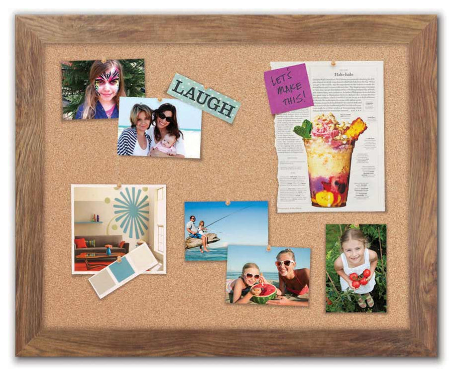 30" x 24" Cork Board - Barnboard frame