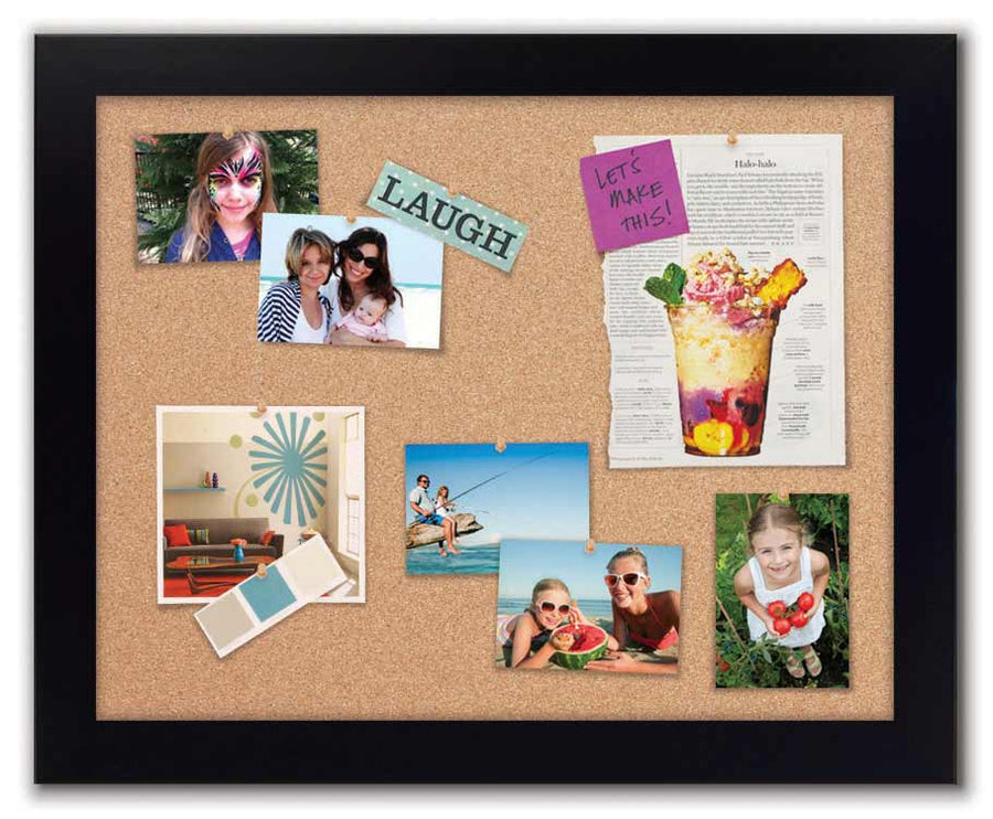 30" x 24" Cork Board - Black frame