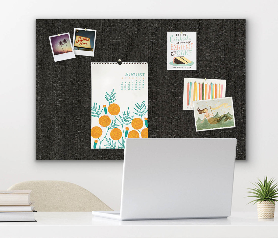 36" x 24" Frameless Magnet Board - Black