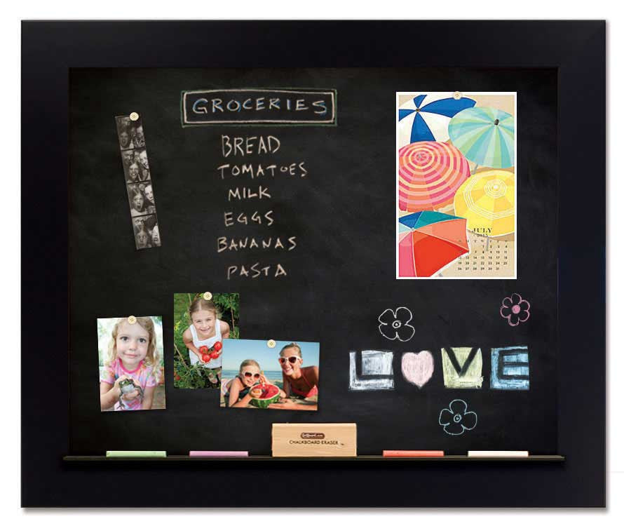 36" x 30" Chalkboard - Black frame