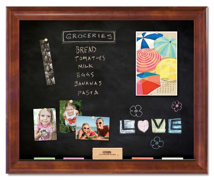 36" x 30" Chalkboard - Sutton Honey frame