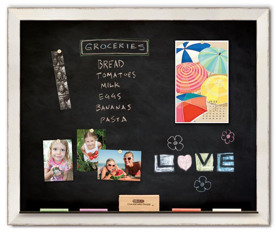 36" x 30" Chalkboard - Trevi Cream frame