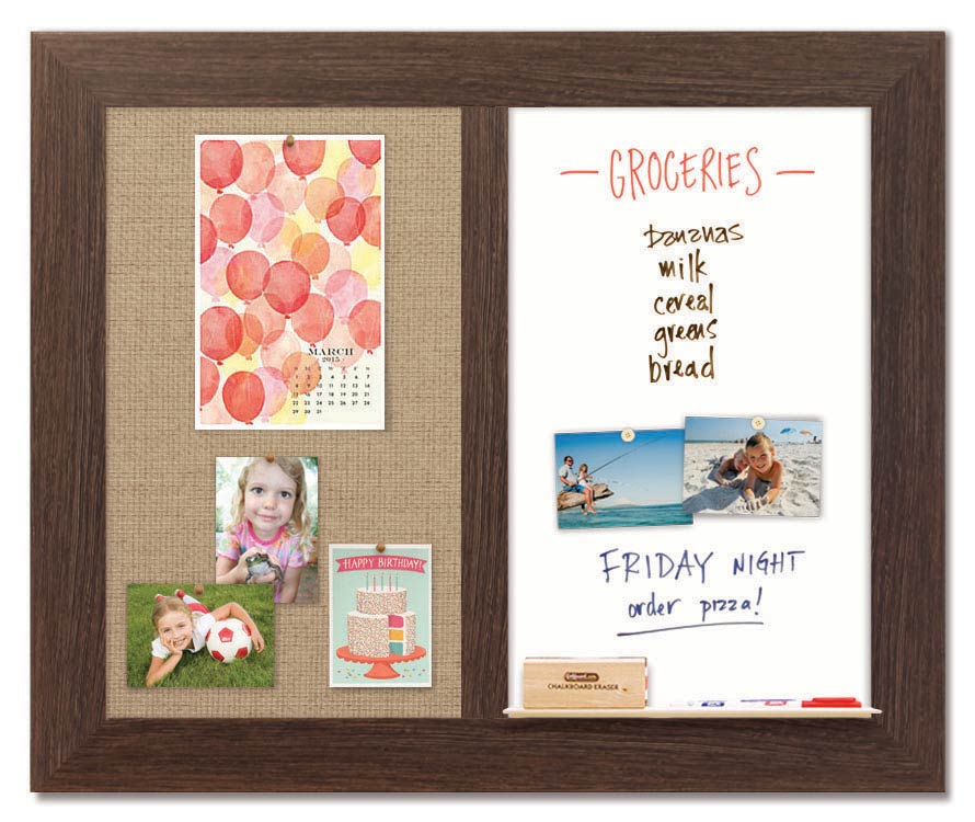 36" x 30" Dry Erase Combo Board - Boardwalk/Burlap