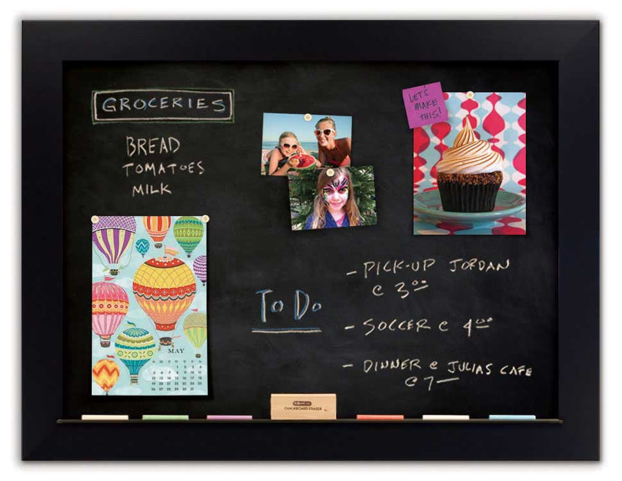 42" x 32" Chalkboard - Black frame