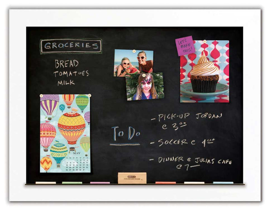 42" x 32" Chalkboard - White frame