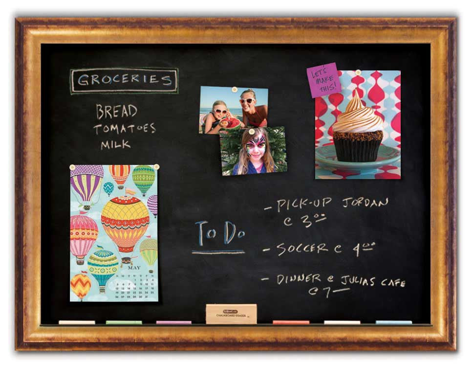 42" x 32" Chalkboard - Sutton Gold frame