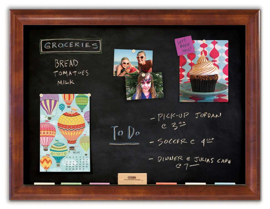 42" x 32" Chalkboard - Sutton Honey frame