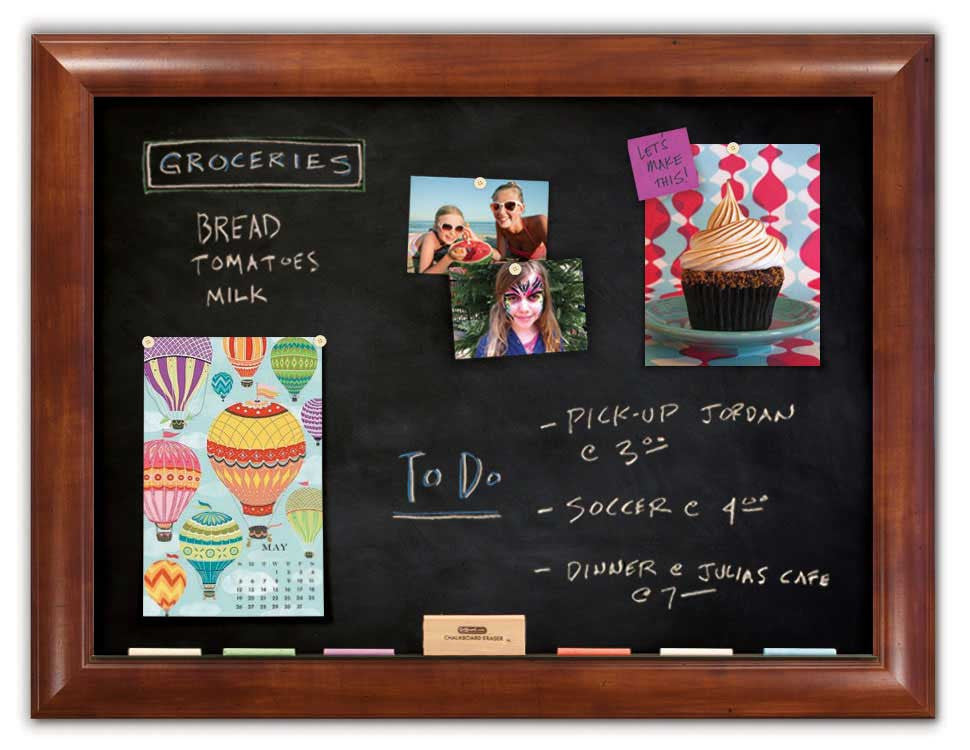 42" x 32" Chalkboard - Weston Driftwood White frame