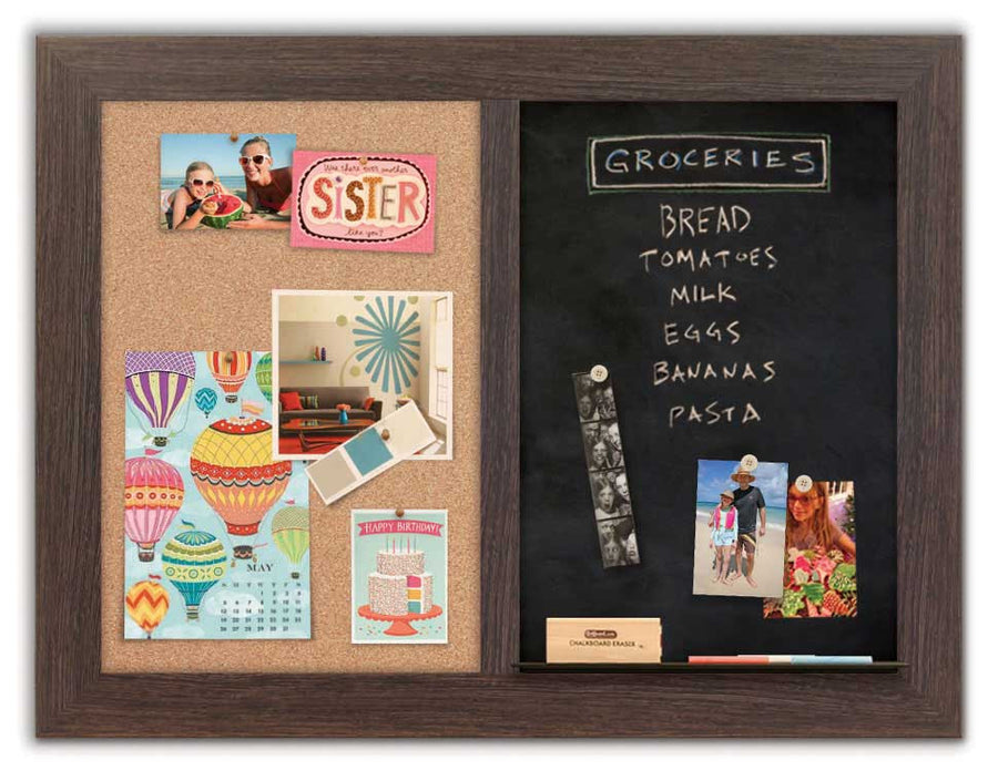 42" x 32" - Chalk Combo Board - Boardwalk frame with cork