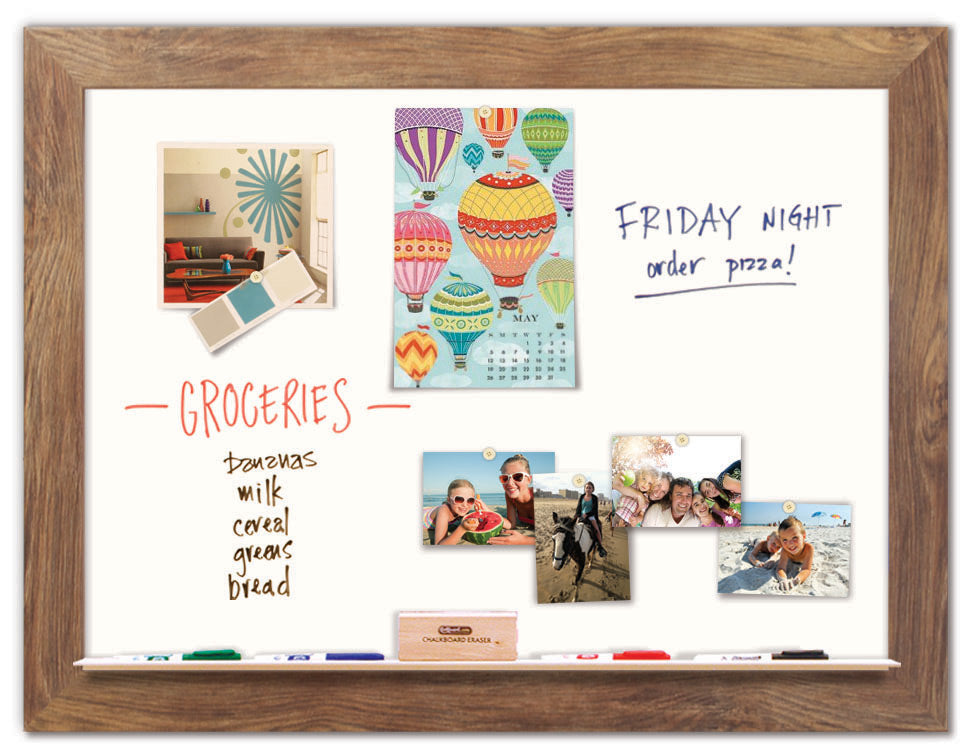 42" x 32" White Board - Barnboard Frame