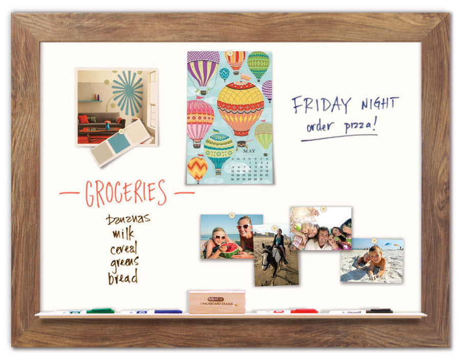 42" x 32" White Board - Barnboard Frame