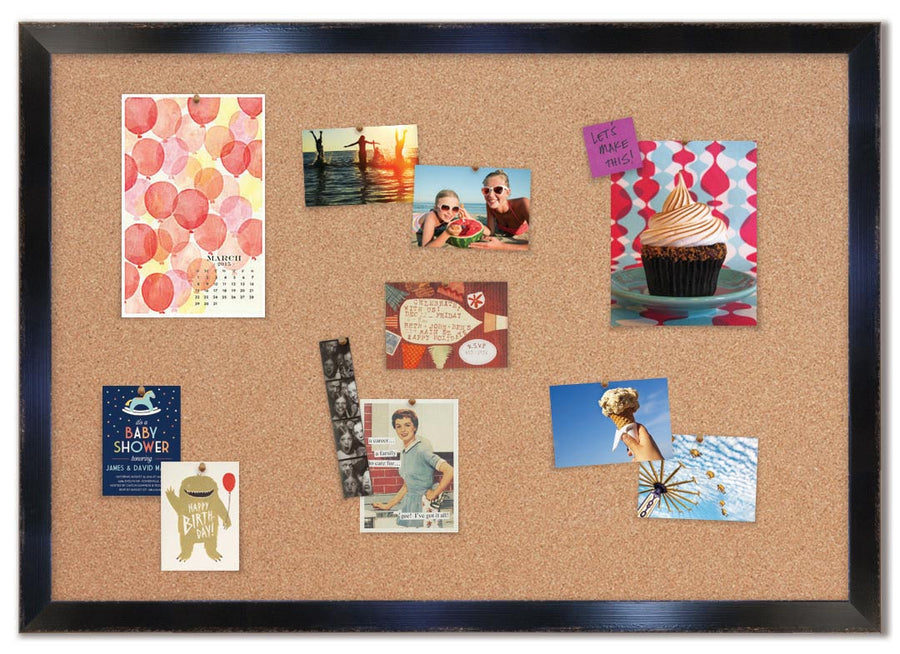 48"x 34" Cork Board - Trevi Espresso frame