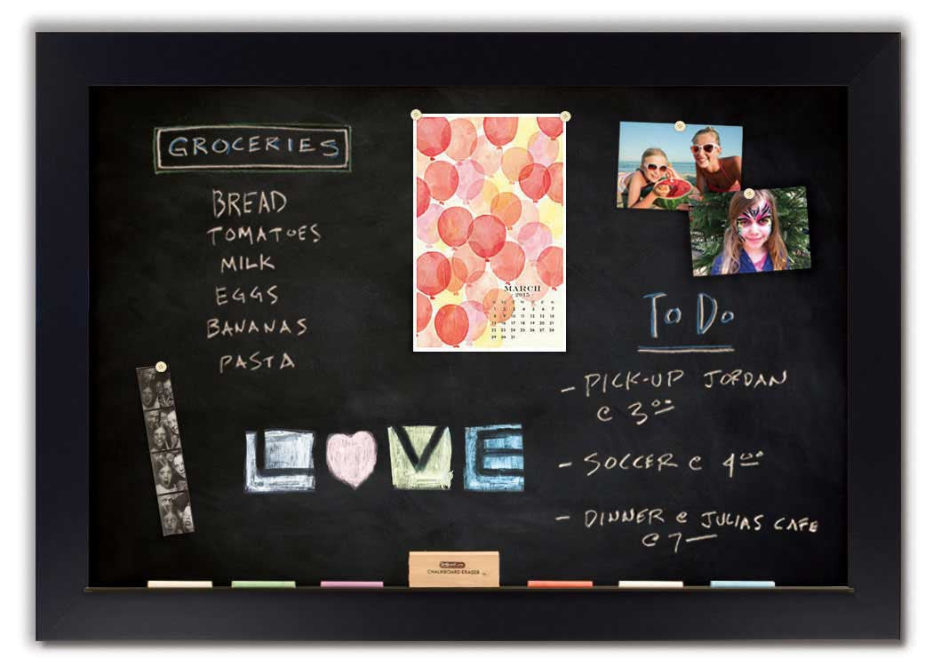 48" x 34" Chalkboard - Black frame